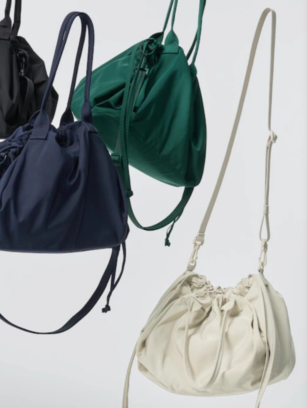 UNIQLO Drawstring Bag In Beige
